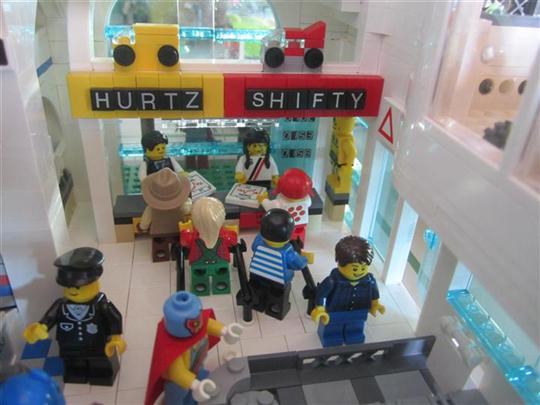 Yellow convertible at rental