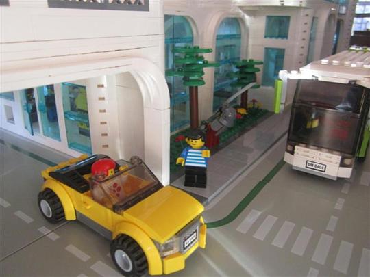 Mary departs in the convertible